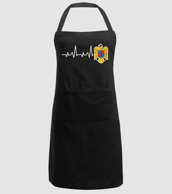 ROMANIA heartbeat model negru pe tricou