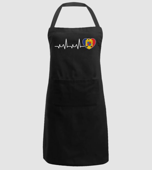 ROMANIA heartbeat model negru pe tricou