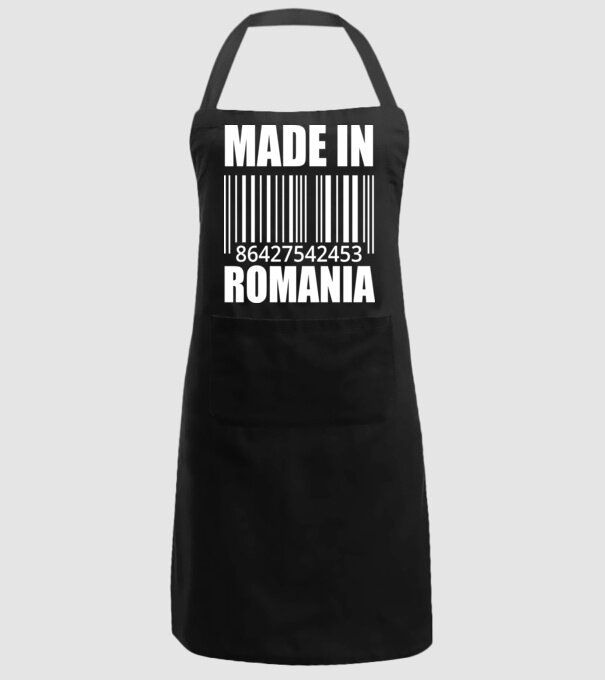 România made in model negru pe tricou