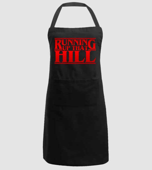 running up that hill model negru pe tricou