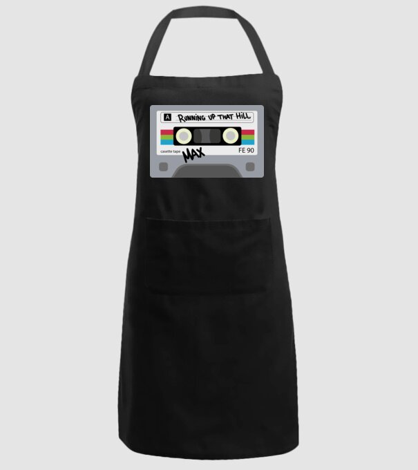 running up that hill casette model negru pe tricou