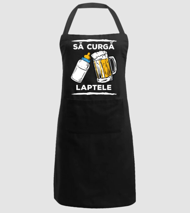 să curgă laptele! model negru pe tricou