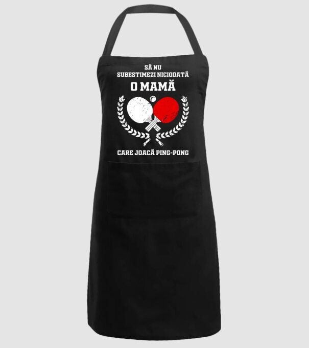 Să nu subestimezi niciodată o mamă care joacă ping-pong model negru pe tricou