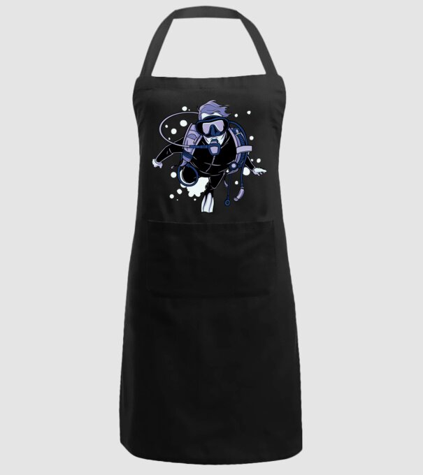 Scuba driver model negru pe tricou