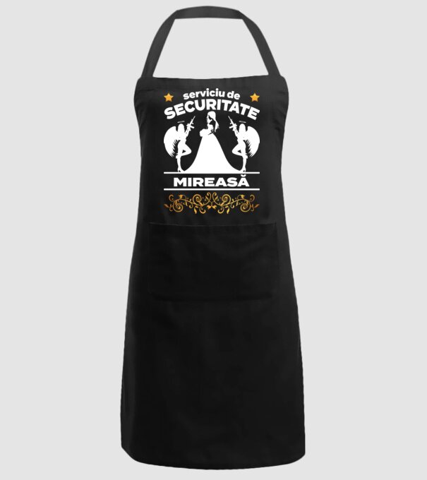 serviciu de securitate mireasă model negru pe tricou