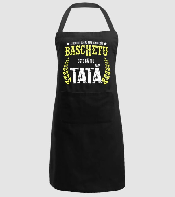 Singurul lucru mai bun decât baschetul este să fiu tată model negru pe tricou