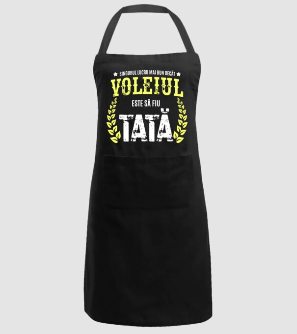 Singurul lucru mai bun decât voleiul este să fiu tată model negru pe tricou