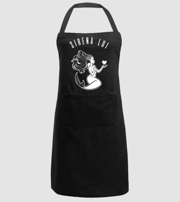 Sirena lui model negru pe tricou