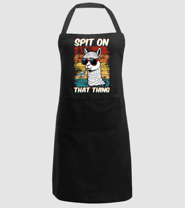 Spit on that thing llama rainbow Hawk Tuah model negru pe tricou
