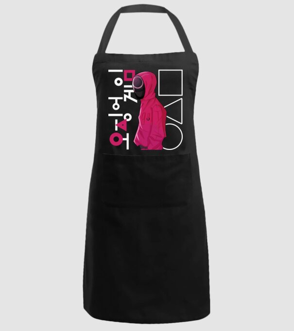 squd game guard model negru pe tricou