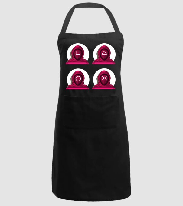 squid game characters model negru pe tricou