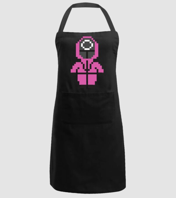squid game pixel model negru pe tricou