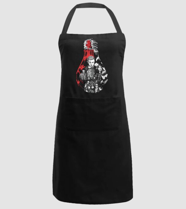 stranger things bulb model negru pe tricou