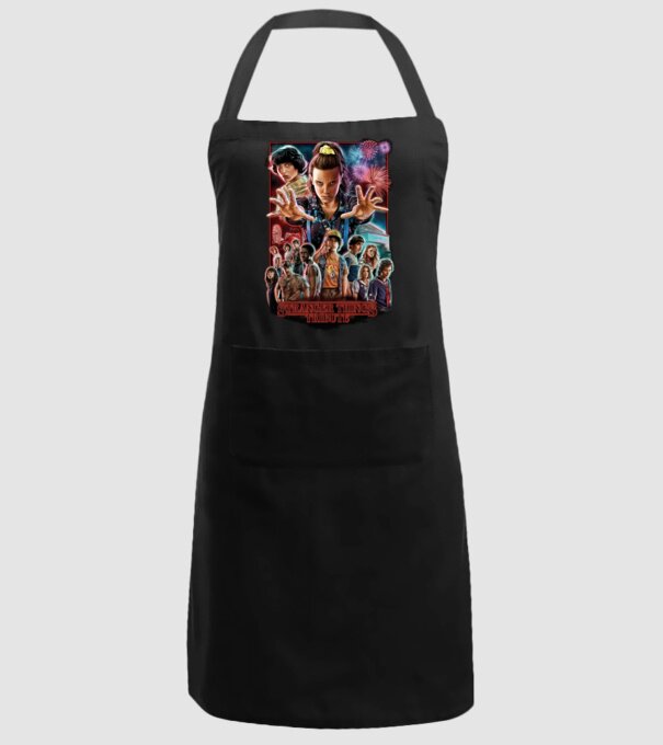 stranger things tribute poster model negru pe tricou