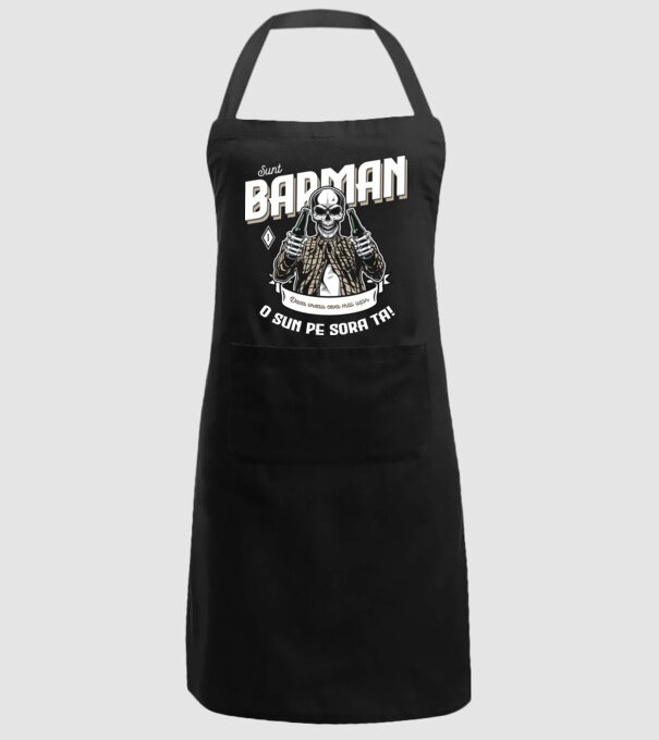 Sunt barman! Dacă vreau ceva mai ușor, o sun pe sora ta model negru pe tricou