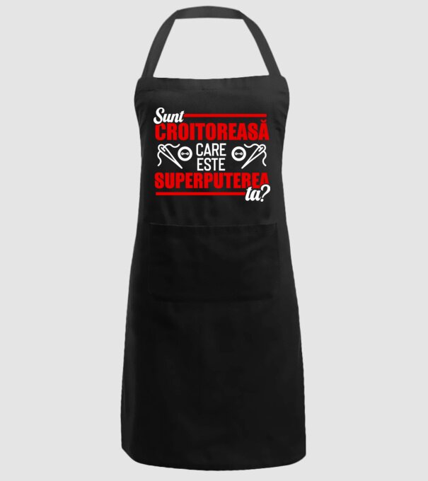 sunt croitoreasă, care este superputerea ta D1995486 model negru pe tricou
