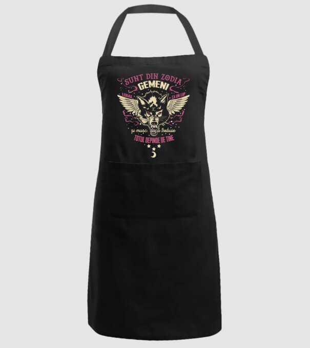 GEMENI model negru pe tricou