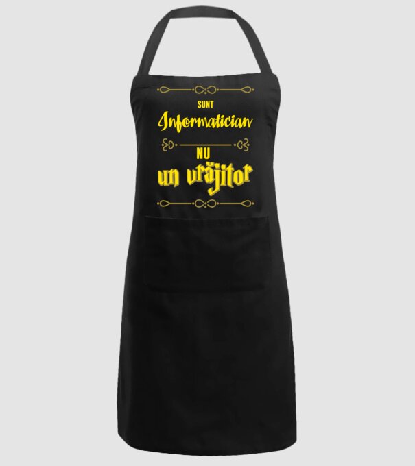 Sunt informatician, nu un vrăjitor model negru pe tricou