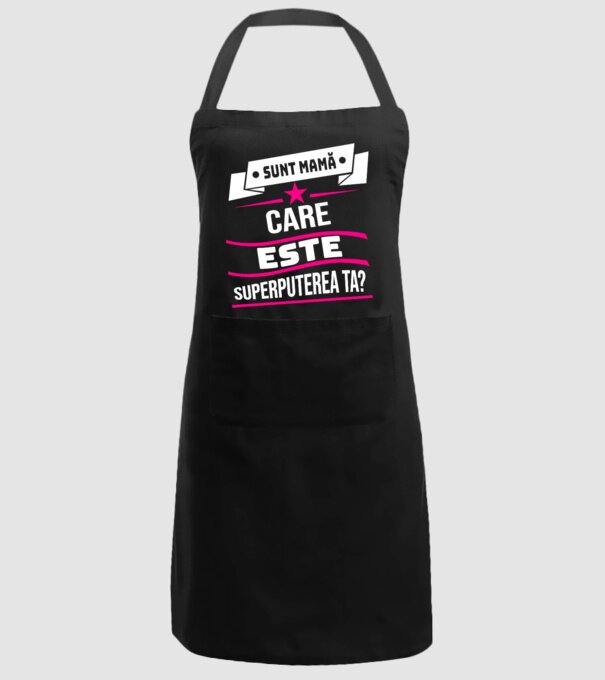 Sunt mamă, care este superputerea ta? model negru pe tricou