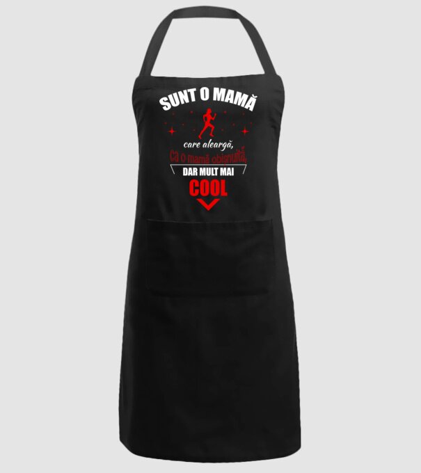 Sunt o mamă care aleargă, ca o mamă obișnuită, dar mult mai cool model negru pe tricou