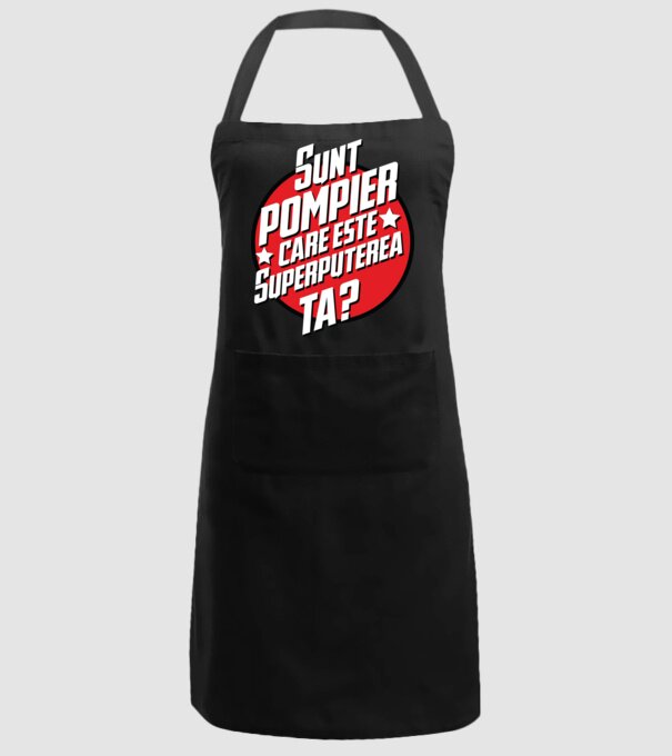 sunt pompier, care este superputerea ta? model negru pe tricou