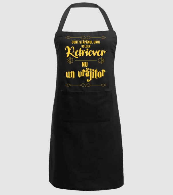 sunt stăpânul unui golden retviever, nu un vrăjitor model negru pe tricou