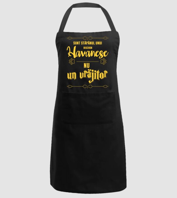 sunt stăpânul unui havanese, nu un vrăjitor model negru pe tricou