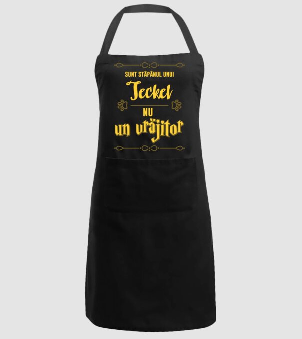 sunt stăpânul unui teckel, nu un vrăjitor model negru pe tricou