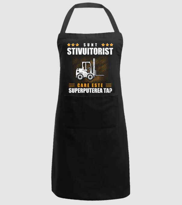 Sunt stivuitorist, care este superputerea ta model negru pe tricou