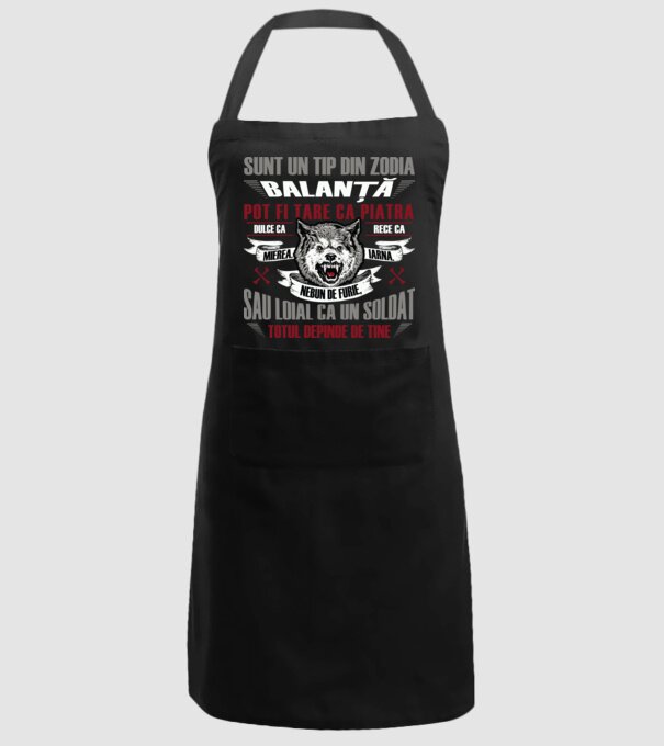 Sunt un tip din zodia Balanță model negru pe tricou