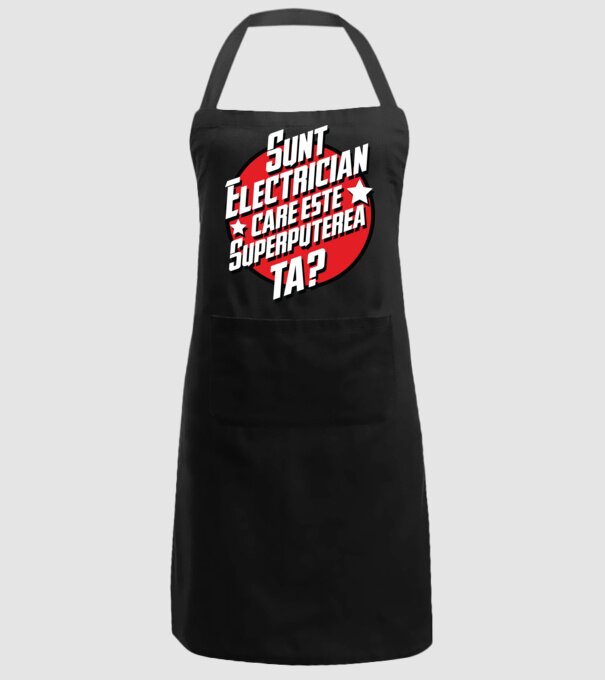 sunt electrician, care este superputerea ta? model negru pe tricou