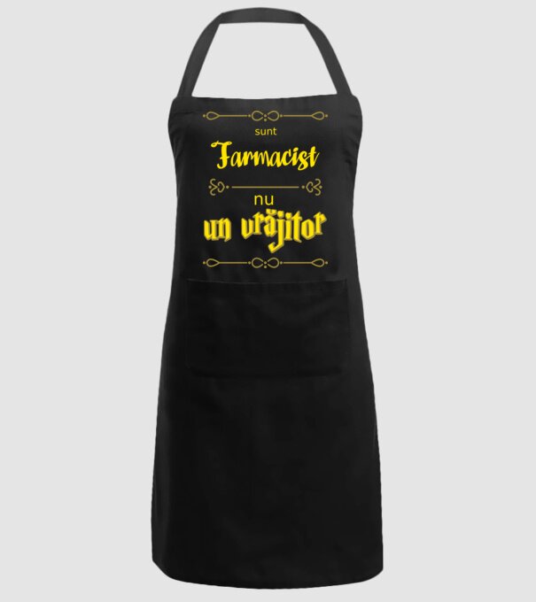 Sunt farmacist, nu un vrăjitor model negru pe tricou