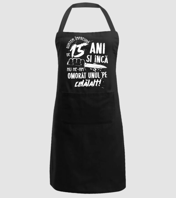 Suntem împreună de 15 ani model negru pe tricou
