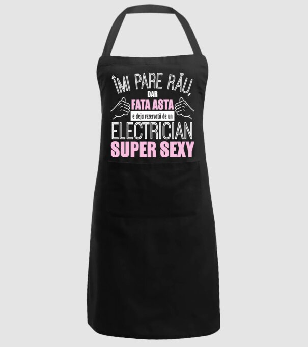 Îmi pare rău, dar fata asta e deja rezervată de un ELECTRICIAN super sexy model negru pe tricou