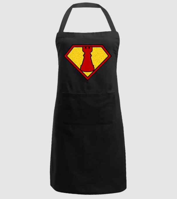 SuperChess turnul de sah model negru pe tricou