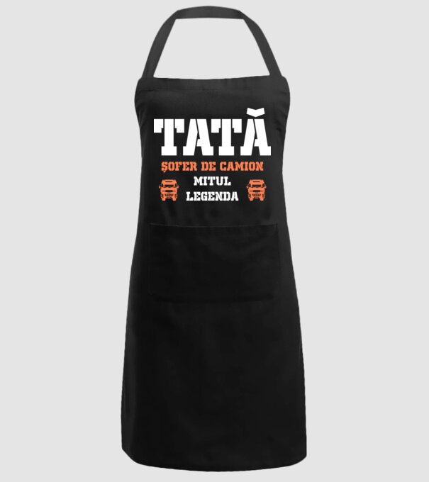 tată, șofer de camion, mitul, legenda model negru pe tricou