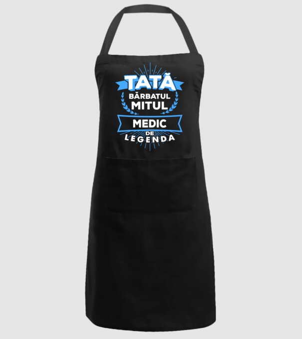 Tată - bărbatul, mitul, medic de legendă model negru pe tricou