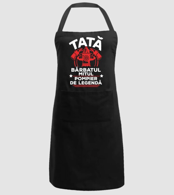 TATĂ - bărbatul, mitul, Pompier de legendă model negru pe tricou