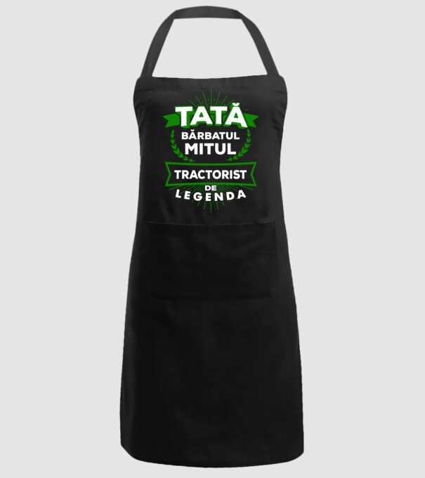 Tată - bărbatul, mitul, tractorist de legendă model negru pe tricou