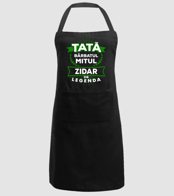 Tată - bărbatul, mitul, zidar de legendă model negru pe tricou