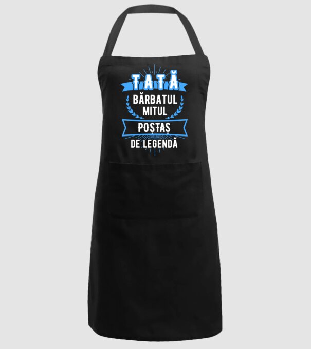 tată - bărbatul, mitul, poștaș de legendă model negru pe tricou