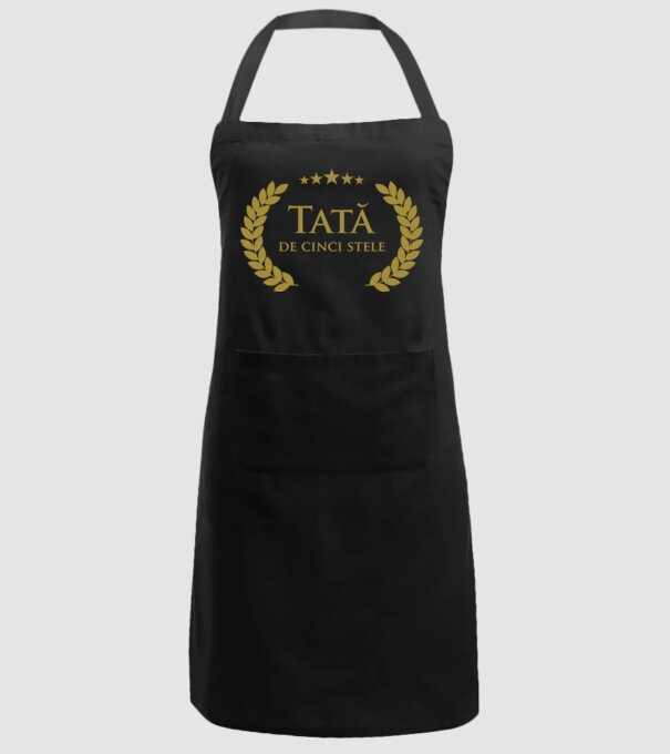 Tată de cinci stele model negru pe tricou