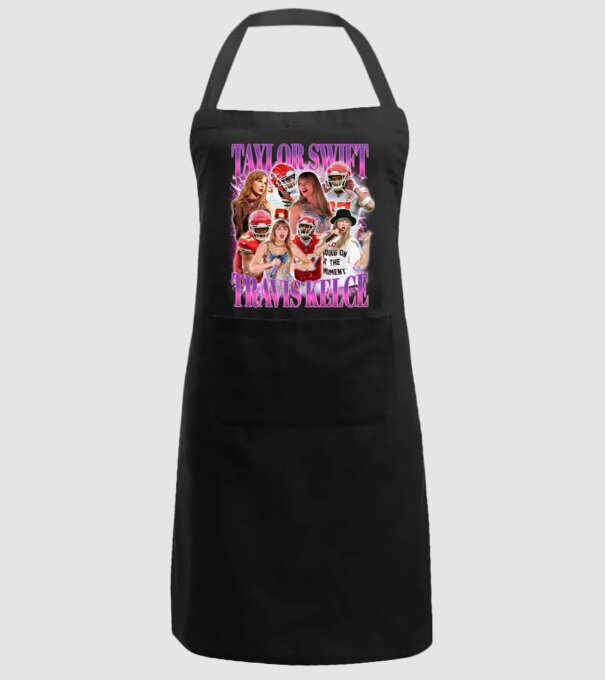 Taylor Swift ERAS Travis Kelce bootleg model negru pe tricou