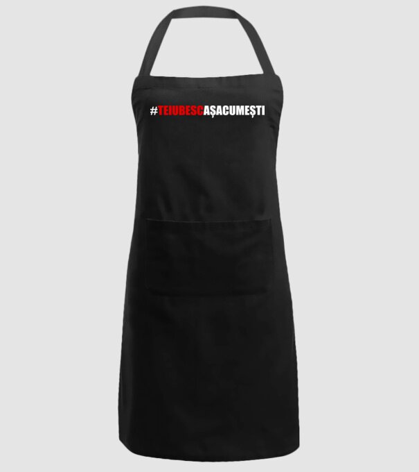 Te iubesc așa cum ești model negru pe tricou