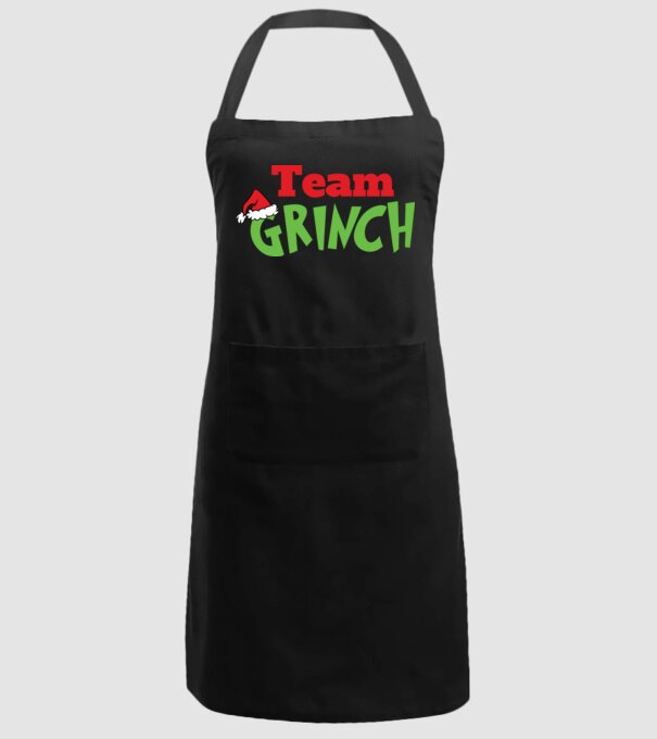 Team Grinch model negru pe tricou