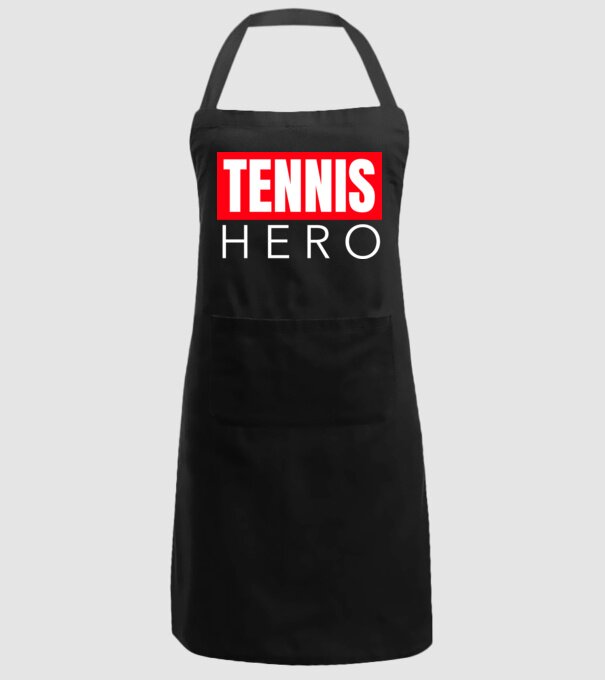 TENNIS HERO model negru pe tricou