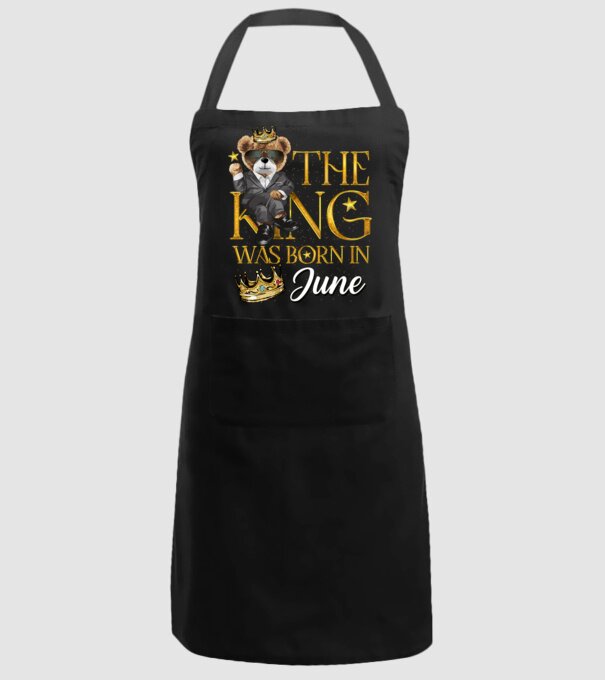 The king was born int JUNE model negru pe tricou
