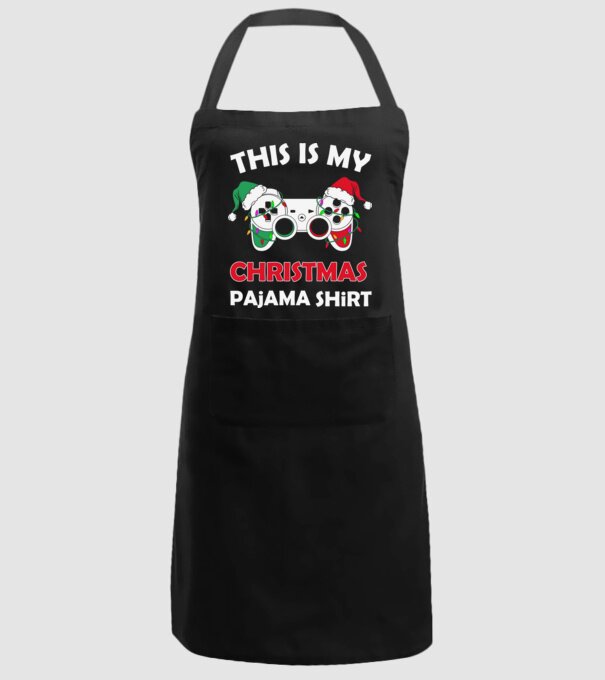 This is my christmas pajama model negru pe tricou