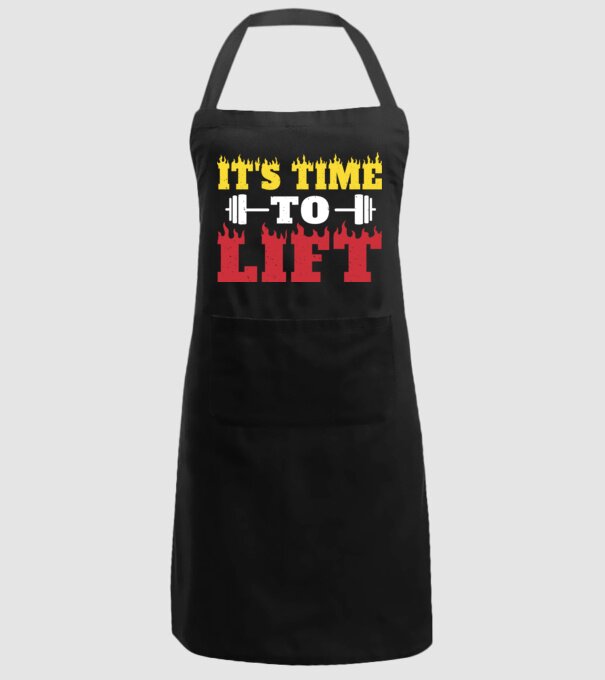 Time to lift model negru pe tricou