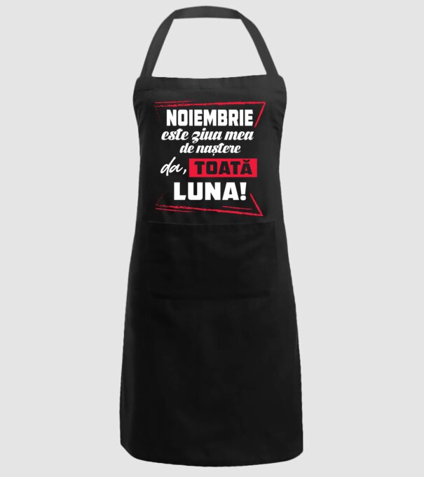 Toată luna NOIEMBRIE model negru pe tricou
